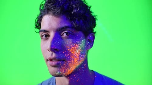 Faces with fluo effects