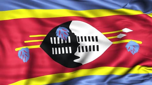 Realistic Waving Flag of Eswatini Animation