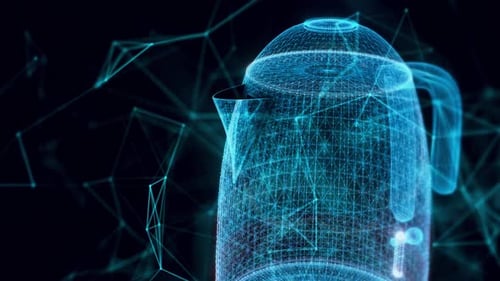 electric kettle hologram Close up Hd