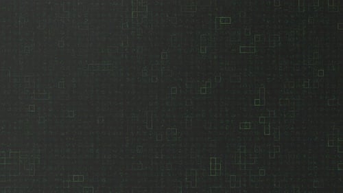 Abstract Green Cube Line Animated