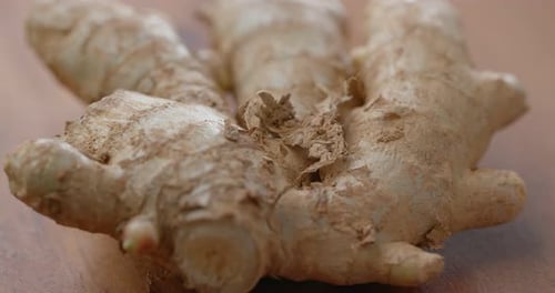 Fresh ginger in rotation