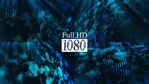 Abstract Futuristic Digital Data Stream Loop Background