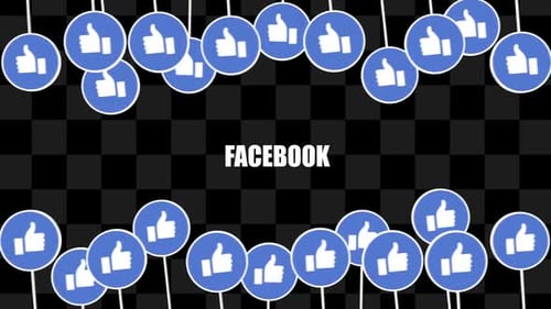 Dangling Flat Design Social Media Engagement Icons Animation