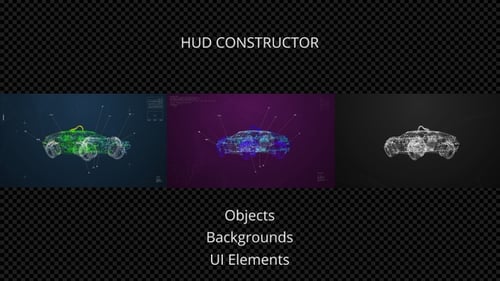 Futuristischer Auto-HUD-Konstruktor