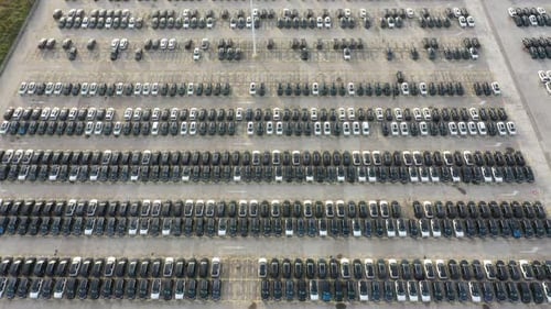 Parking lot in factory