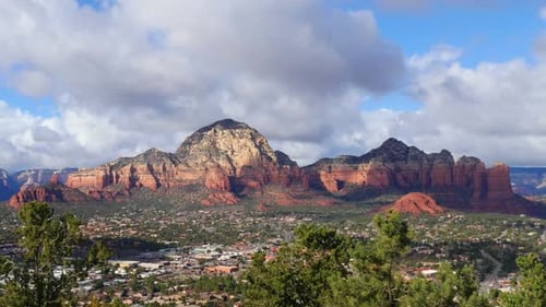 Sedona Cliffs Mittlerer Schuss Zeitraffer