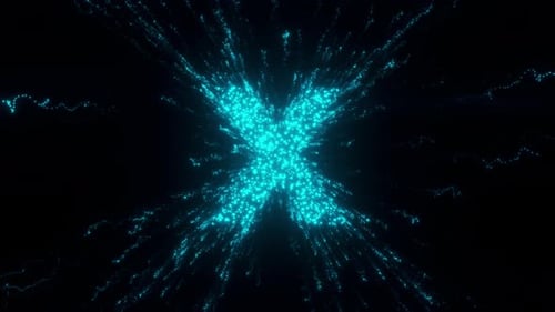 Futuristic Particle X Reveal Logo Intro
