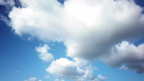 Majestic Clouds Floating in a Beautiful Blue Sky
