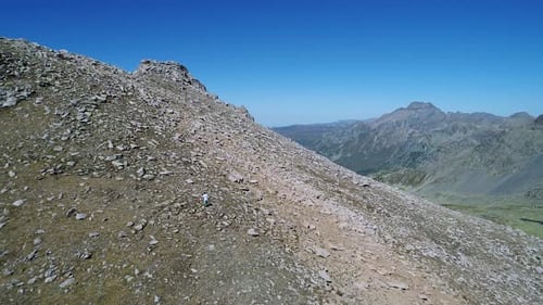 Man Running in the Mountains