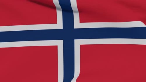Waving Flag of Norway Seamless Loop