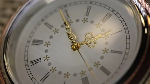 Vintage Pocket Watch Hands Moving Quickly