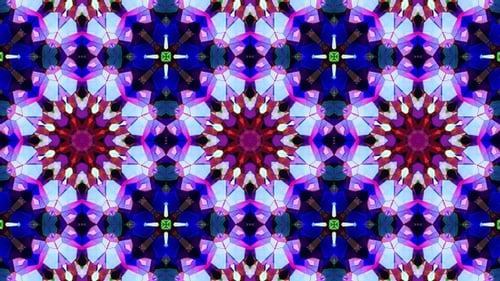 Colorful Stained Glass Kaleidoscope Loop 4K 07
