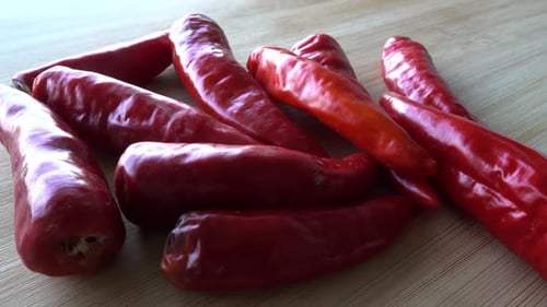 Close Up of Vibrant Red Chili Peppers