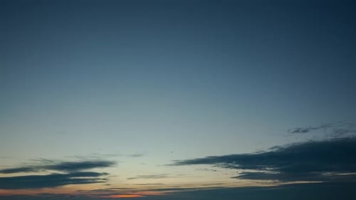 Golden Hour Sky with Clouds at Sunset
