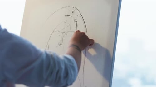 Sketch Malerei Künstlerische Frau Art Studio
