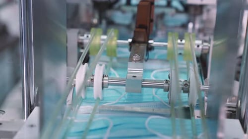 Face Mask Production Line in Modern Factory