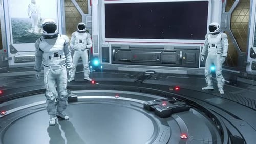 Astronaut Dance Moves in Sci-Fi Space Station