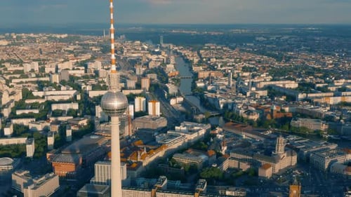 Cityscape of Berlin and Tv Tower