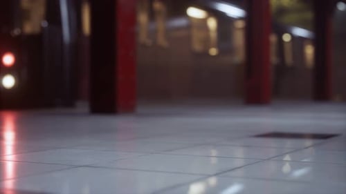 Estación de metro vacía durante la pandemia de coronavirus Covid19