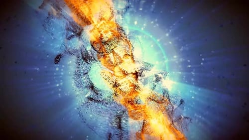 Dynamic Abstract Glowing Energy Particle Flow Background