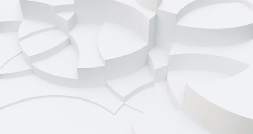 White circle shape geometric motion background.