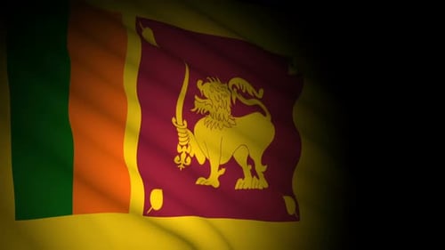 Seamless Loop of Sri Lanka Flag Waving