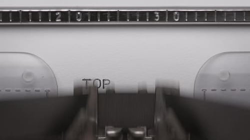 Typing Text on Typewriter