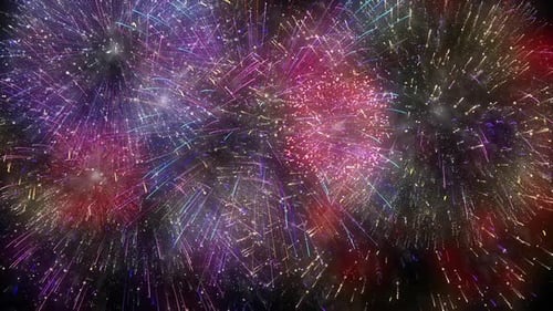 Vibrant Fireworks Explosions Celebration Background