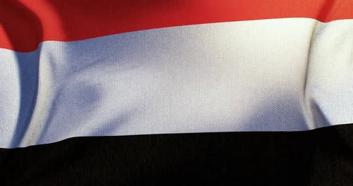 Waving Yemen Flag Realistic Fabric Loop