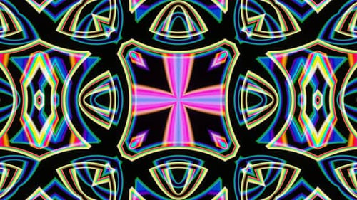 Kaléidoscope multicolore lumineux à boucle VJ