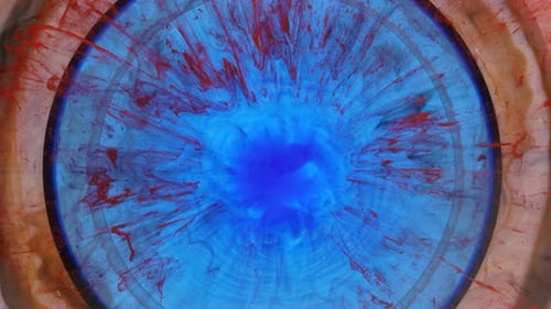Abstract Grunge Color Ink Paint Spread Explosion Narrowing Space Explosion Background