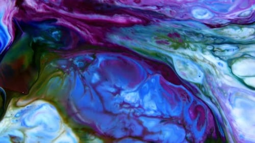 Abstract Ink Swirls in Vibrant Colors