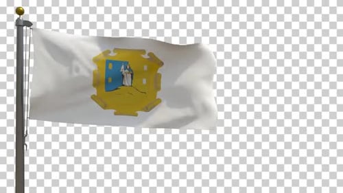 Waving Flag of Puerto Rico with Alpha Channel