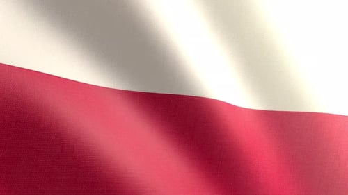 Realistic Waving Poland Flag Seamless Loop