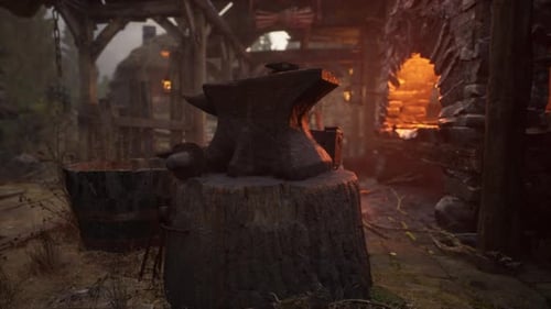 Disused Old Blacksmith Forge at the Old Gold Mining Town