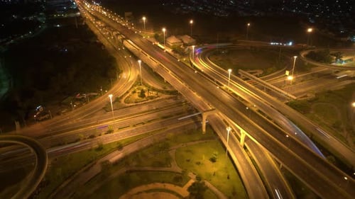 4K : footage hyperlapse expressway for transportation concept.