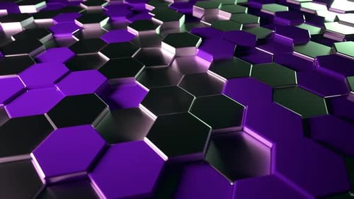 Abstract Geometric Hexagon Pattern Loop Background Animation