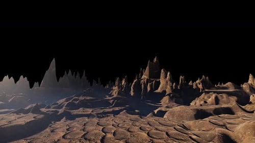 Paysage futuriste avec canal Alpha