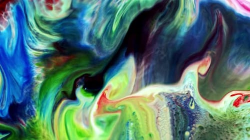Abstract Inks Swirling Creates Colorful Artistic Effect