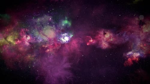 Vibrant Cosmic Nebula Galaxy Animated Background