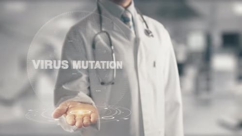 Doctor Holding in Hand Viral Mutation