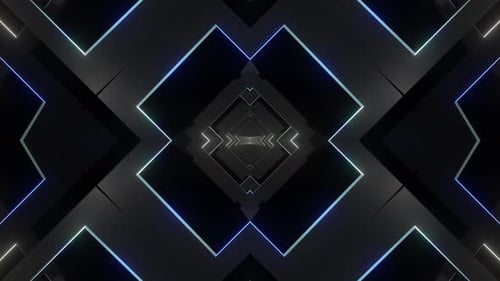 Abstrakte glänzende metallische Tunnel 4k