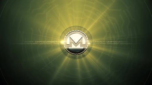 Animated Cryptocurrency Coin Logo Reveal with Futuristic Elements