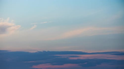 Colorful Clouds Moving Fast in Time-lapse. Idyllic Cloudy Heaven Background. Timelapse of Beautiful