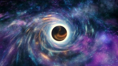Abstract Space Vortex Background Black Hole Animation
