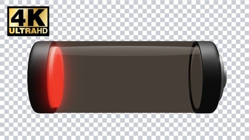 Battery Charging Progress Indicator Animation with Color Change
