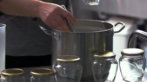 Preserves Preparation in Professional Kitchen