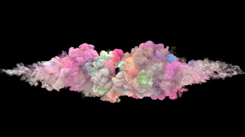 Vibrant Powder Explosion Collision Reveal