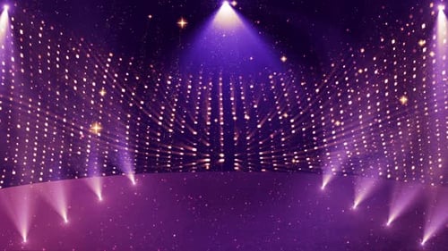 Contexte de l'étape de remise des prix de la réunion annuelle du salon d'éclairage LED à cristaux liquides à particules