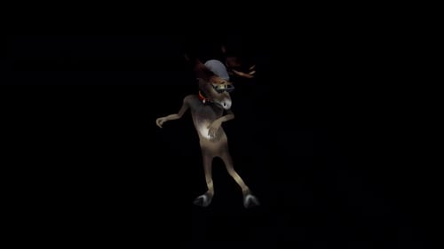 Danse de cerf de dessin animé 6